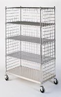 Chrome and stainless steel linen cart