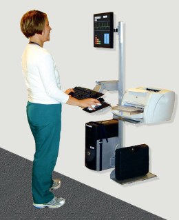 Luxor Adjustable Wall Mounted LCD Workstation