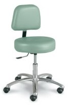 Winco Deluxe Exam Stool with Backrest