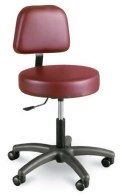 Winco Gas Lift Stool with Backrest