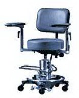 Reliance Hydraulic Stool with armrest and backrest