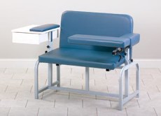 Clinton 6000B-FD Extra Wide Blood Draw Chair with Flip Arm