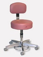 Pedigo Foot Activated Stool with Backrest