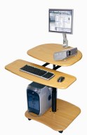Luxor Pneumatic Adjustable Multi Media Cart